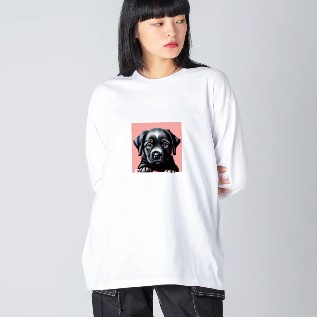 フリーダムの黒い子犬 Big Long Sleeve T-Shirt