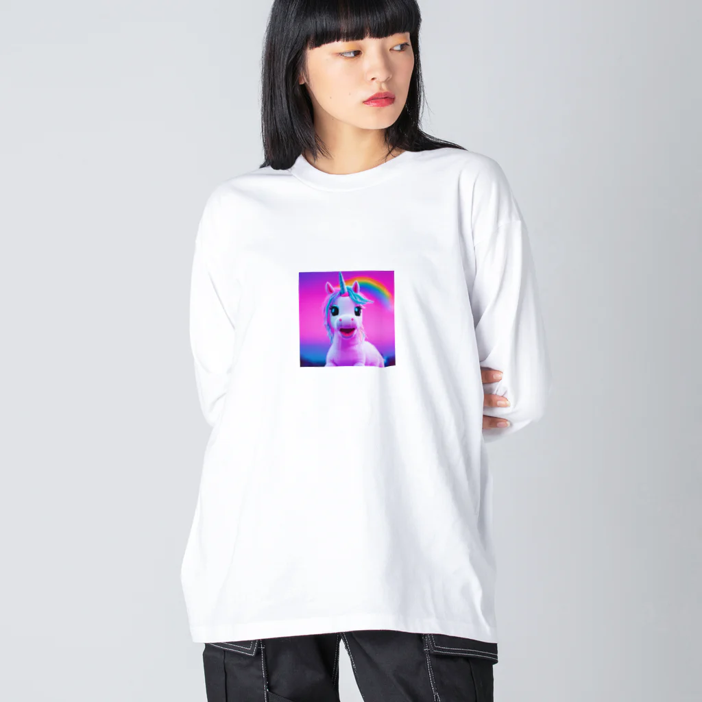 unicorn_dreamsのわたしミライから来たユニ ビッグシルエットロングスリーブTシャツ