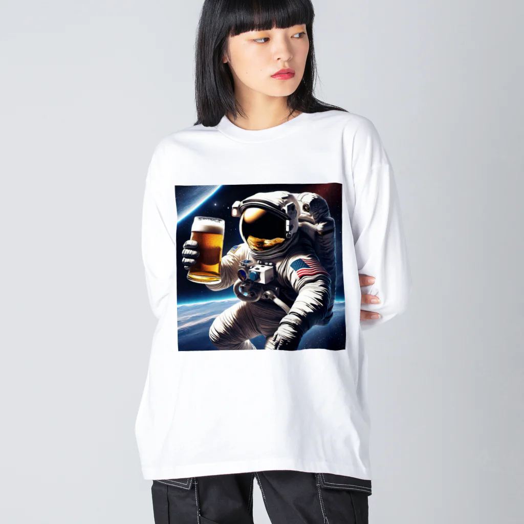 宇宙開発デザイン科の酒飲みアストロノーツ Big Long Sleeve T-Shirt