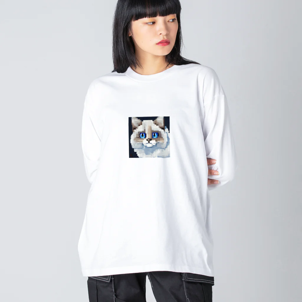 kindonesiaのドット絵のラグドール Big Long Sleeve T-Shirt