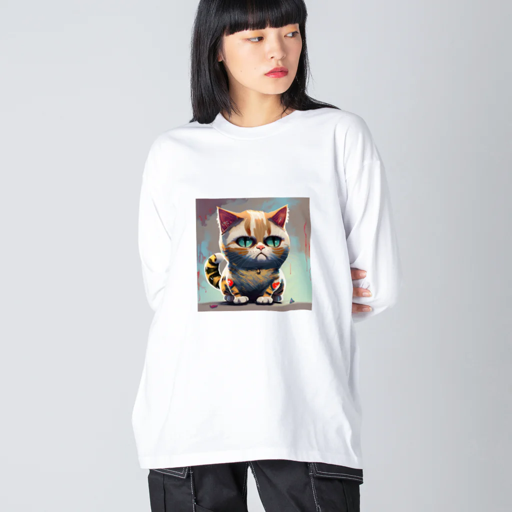 burusukaruの猫のタイガーくん Big Long Sleeve T-Shirt