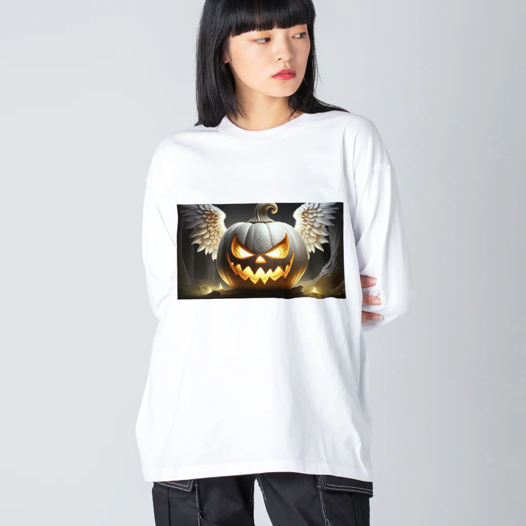 Shihiroの白いジャックオーランタン Big Long Sleeve T-Shirt