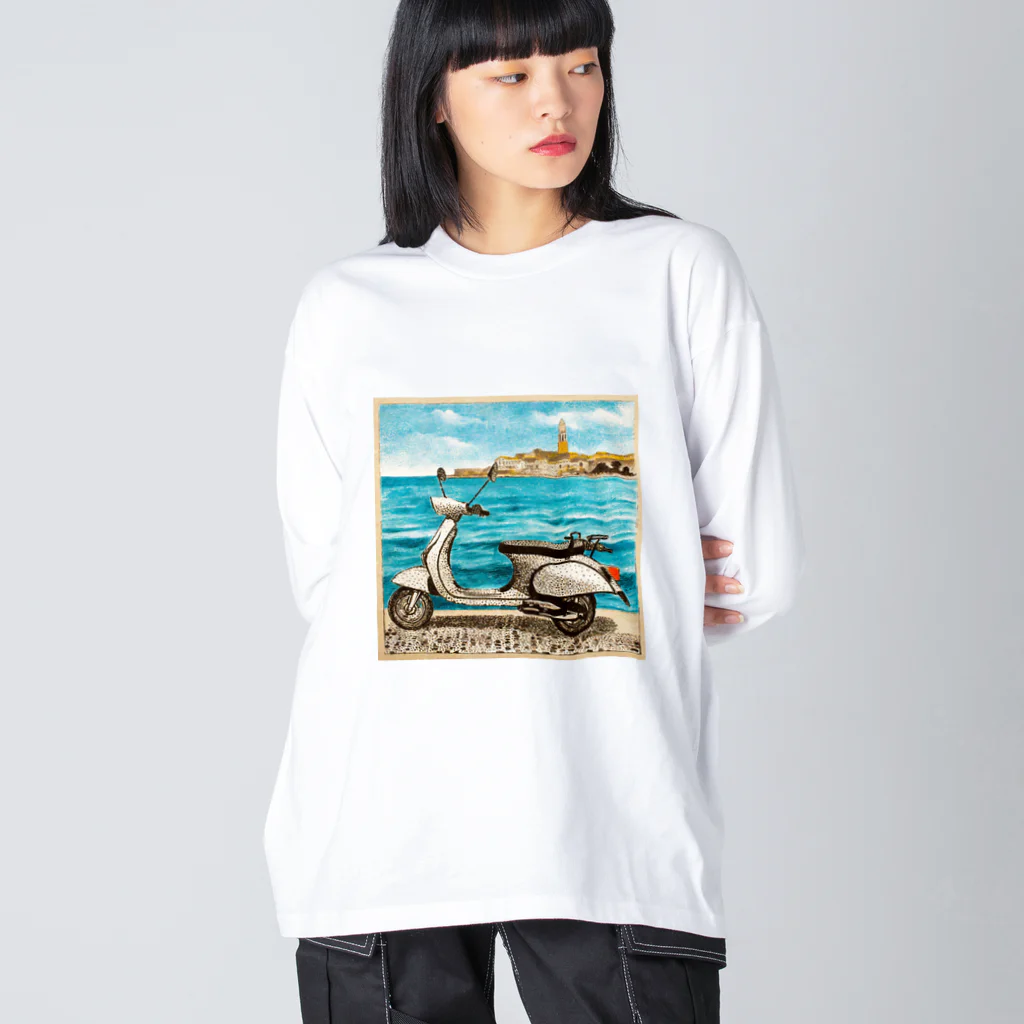 takotakoの原動付き自転車 Big Long Sleeve T-Shirt