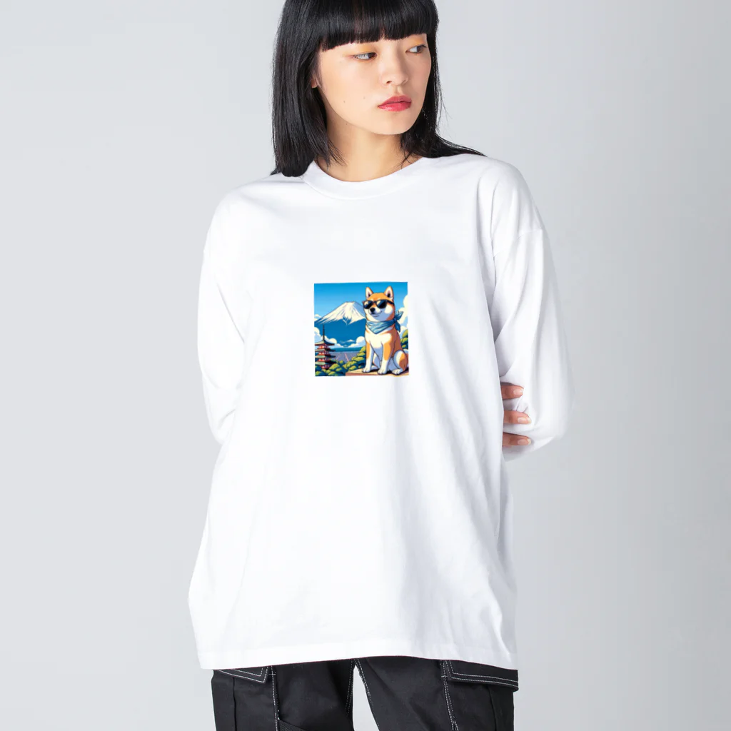 ピヨっこのサングラス犬　【銀次郎】 Big Long Sleeve T-Shirt