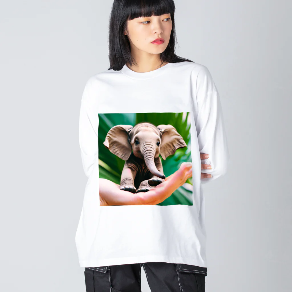 Tmagoのミニミニ子供ゾウ♪ Big Long Sleeve T-Shirt