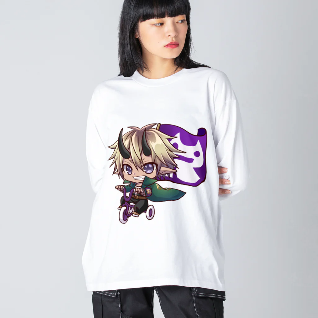 ロキのロキロキ団三輪車アバ雷炎ちゃん Big Long Sleeve T-Shirt