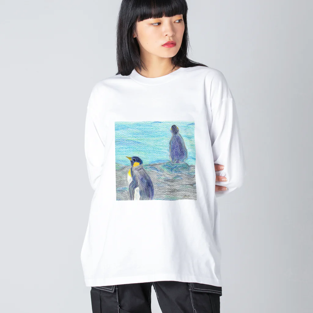 つぎのラピス島ペンギン ビッグシルエットロングスリーブTシャツ