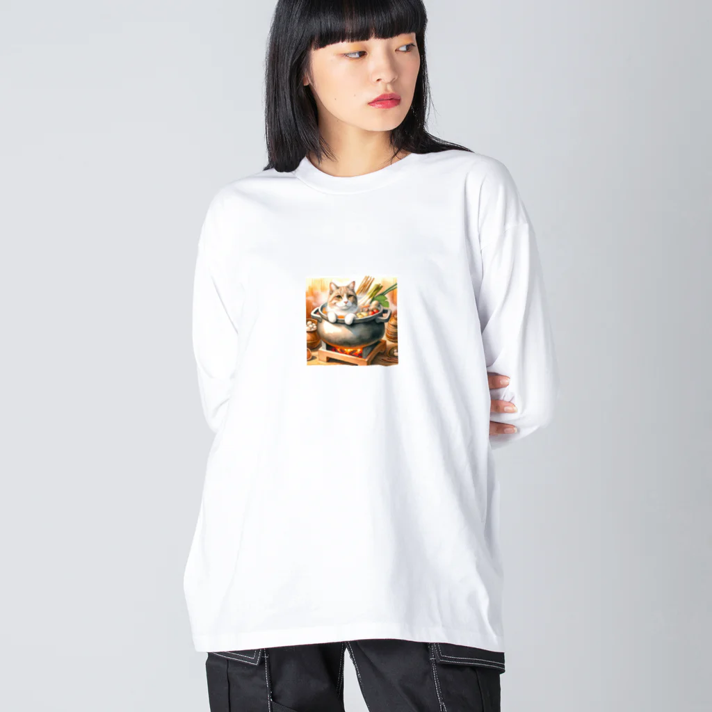 ROCKSWEBのねこにおでん ビッグシルエットロングスリーブTシャツ