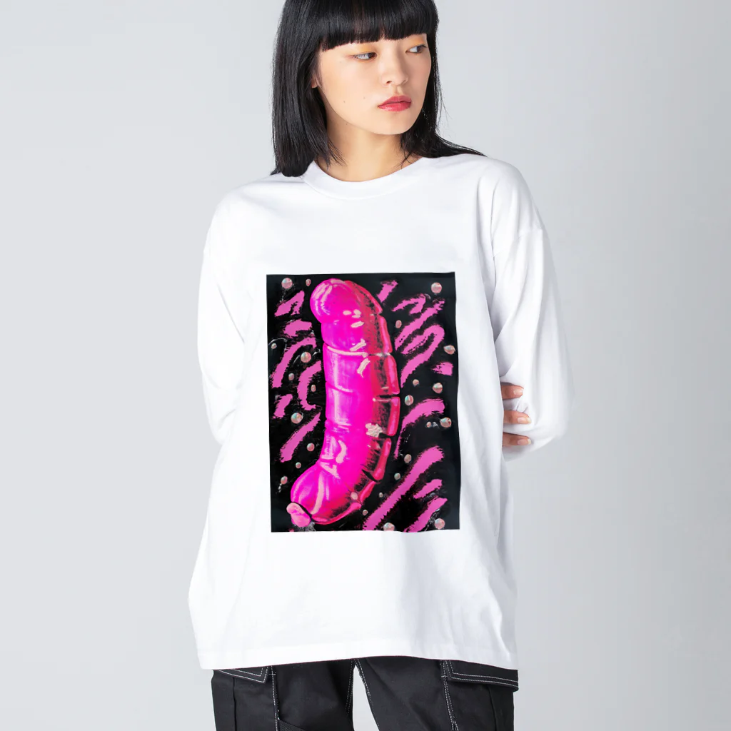 おしょーゆのピンクソーセージと真珠のマリアージュ Big Long Sleeve T-Shirt