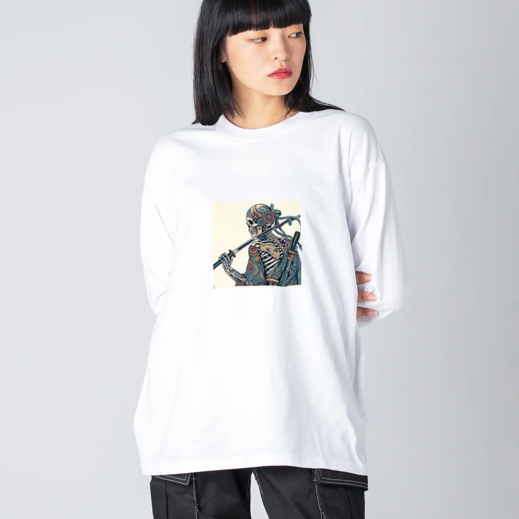 yukikinoの侍ドクロ ビッグシルエットロングスリーブTシャツ