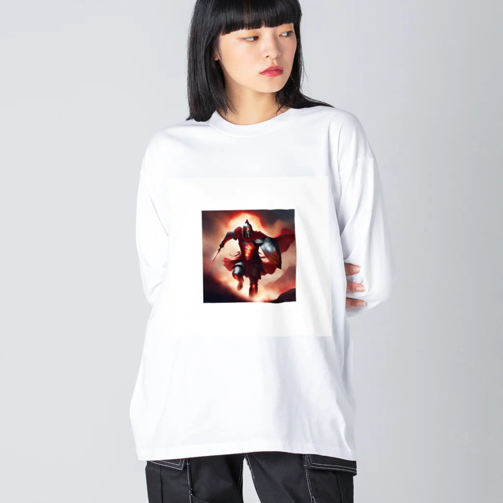 meimanaの不屈の真紅の戦士 Big Long Sleeve T-Shirt