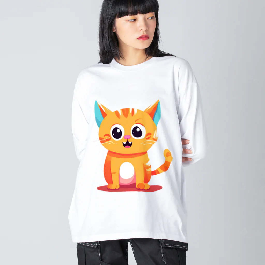 じゅんじゅんのかわ猫(*ΦωΦ*) ビッグシルエットロングスリーブTシャツ