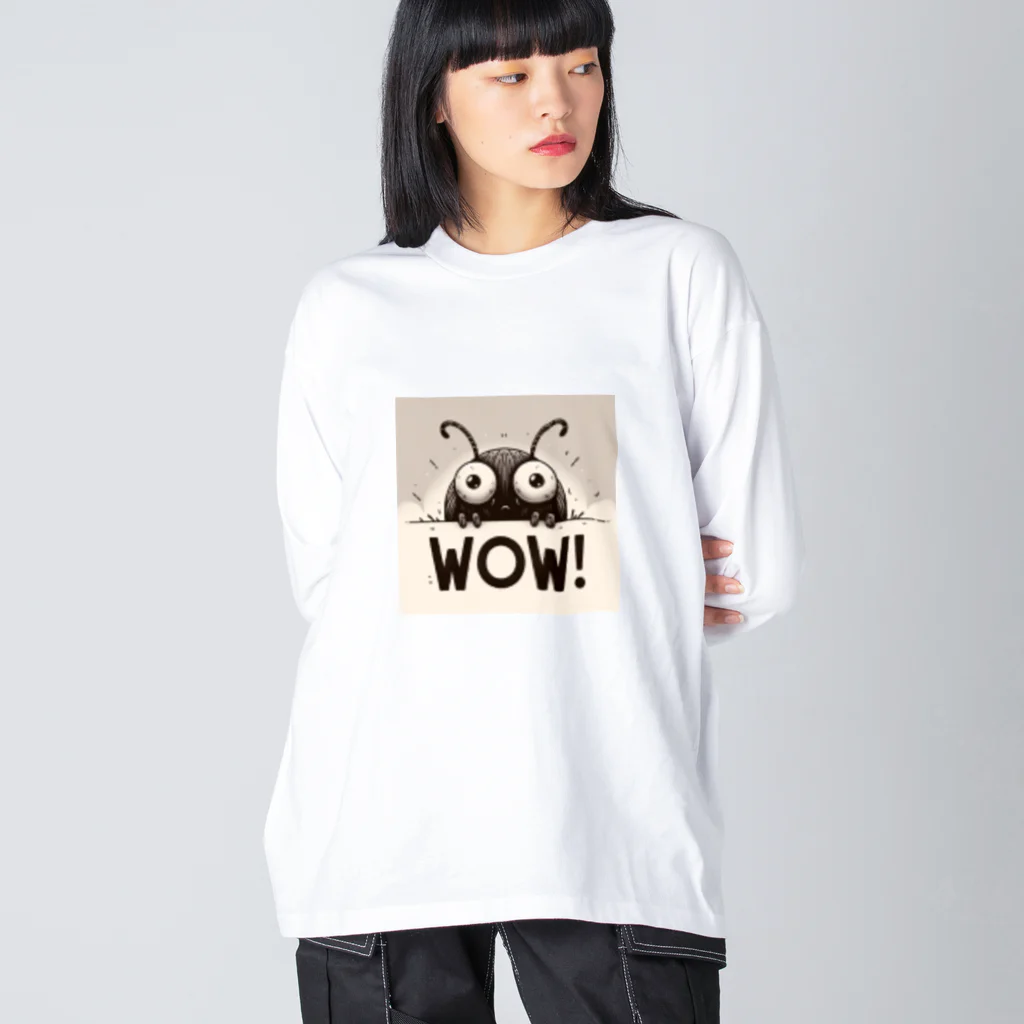 nomkyonのWoW！昆虫！No5 ビッグシルエットロングスリーブTシャツ