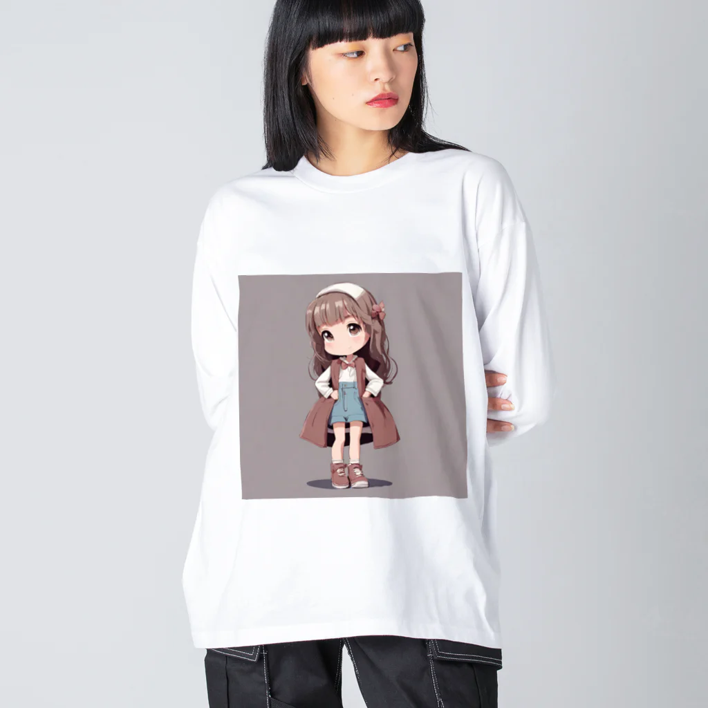 poteto_7のふんふんちゃんです|•'-'•)و✧ ビッグシルエットロングスリーブTシャツ