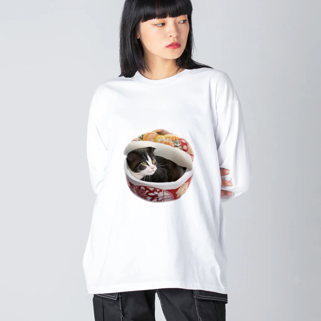 tototown2023の突然迷い込んだ子猫ちゃん（アニメVer.） Big Long Sleeve T-Shirt