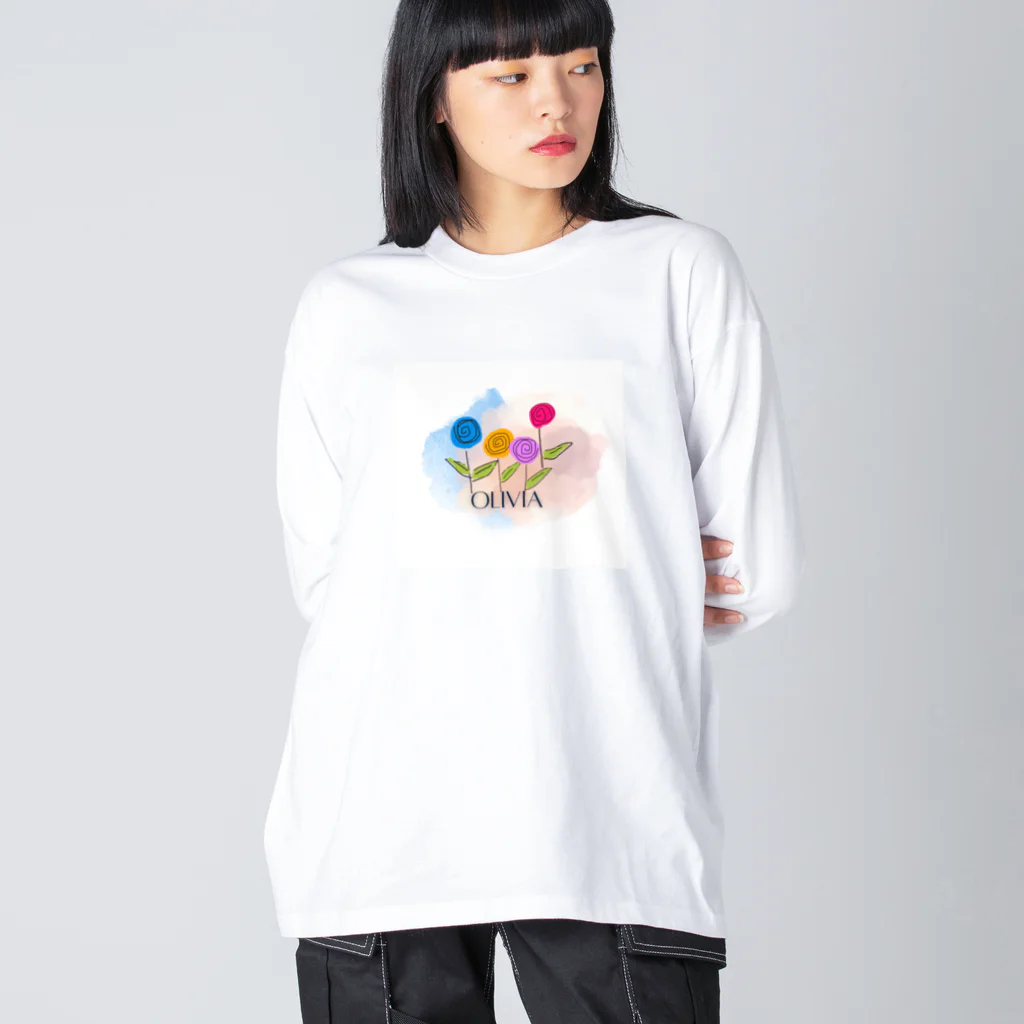 Gaia BellydancersのOlivia-平和- Big Long Sleeve T-Shirt