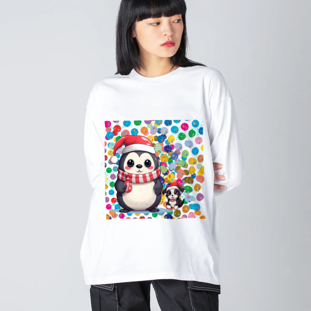 MistyStarkのペンギン犬 Big Long Sleeve T-Shirt