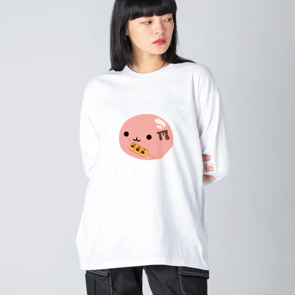 みたらし団子のふたたまちゃんのみたらし団子のふたちゃん ビッグシルエットロングスリーブTシャツ