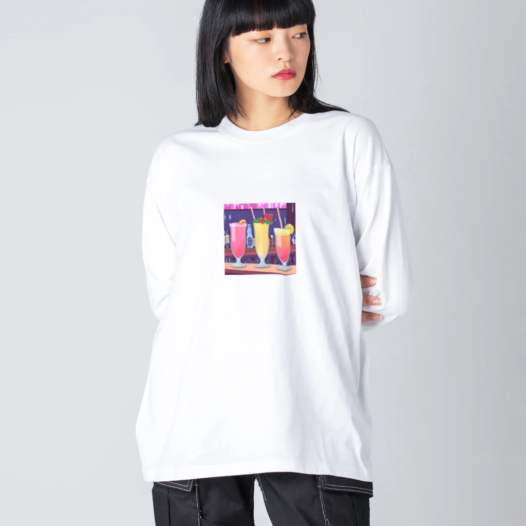 momoka_momoのカクテル Big Long Sleeve T-Shirt