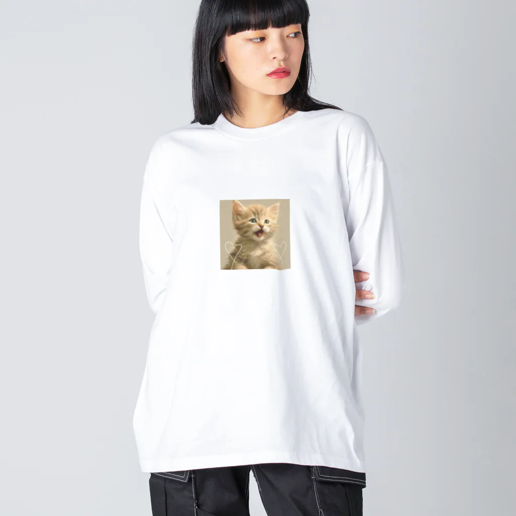 ❤︎cute❤︎のloveキャット Big Long Sleeve T-Shirt