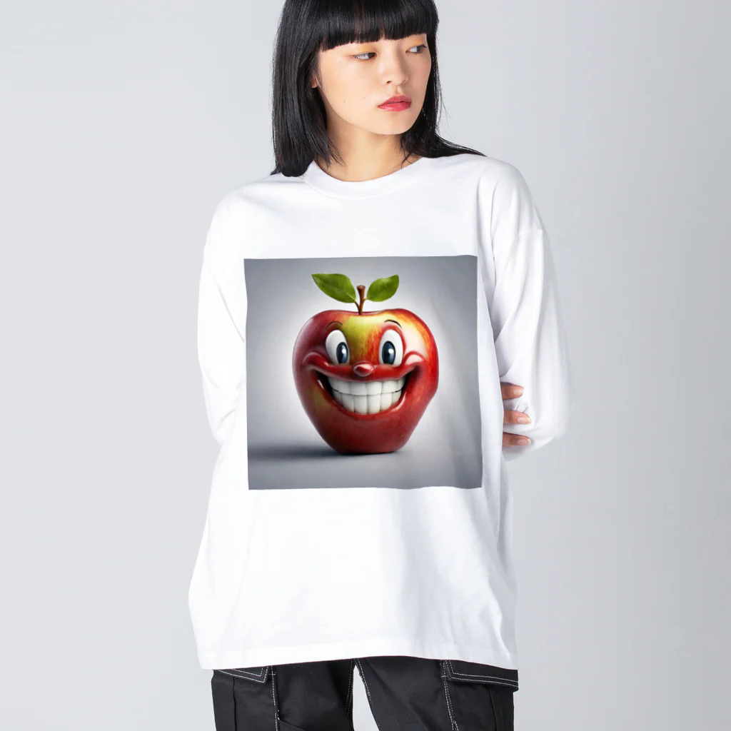 リスペードのりんごさん ビッグシルエットロングスリーブTシャツ