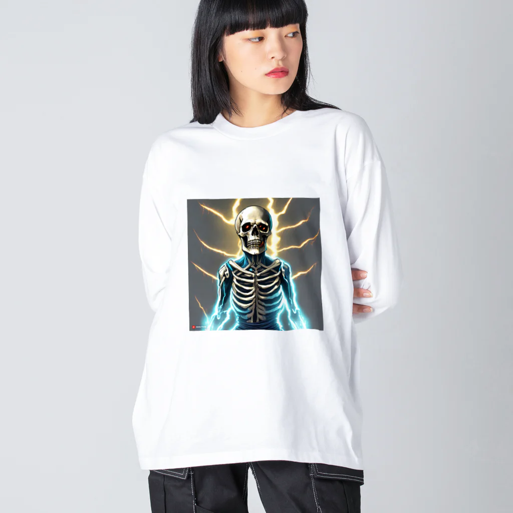 しゅ～とshopのスカルのグッズ Big Long Sleeve T-Shirt