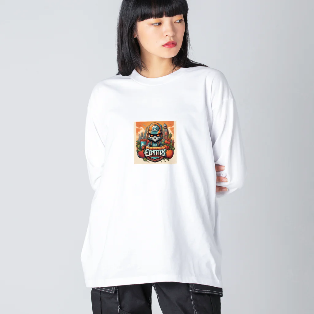 ゆっこのオリジナルスカル ビッグシルエットロングスリーブTシャツ