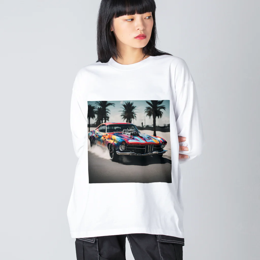 shohei_raiteiの外車　かっこいい ビッグシルエットロングスリーブTシャツ