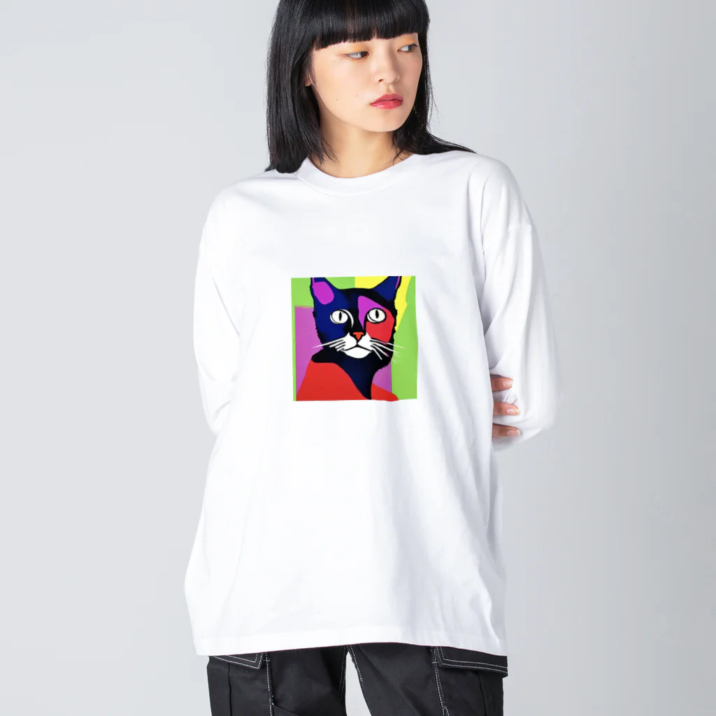 SuperTrioのCOLOR CAT ビッグシルエットロングスリーブTシャツ