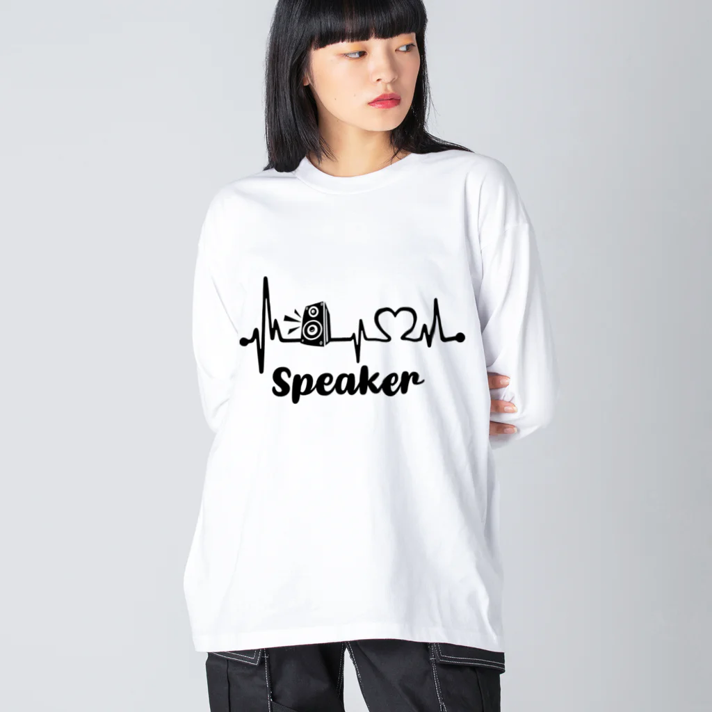 MELLOW-MELLOWのHearts Speaker ビッグシルエットロングスリーブTシャツ