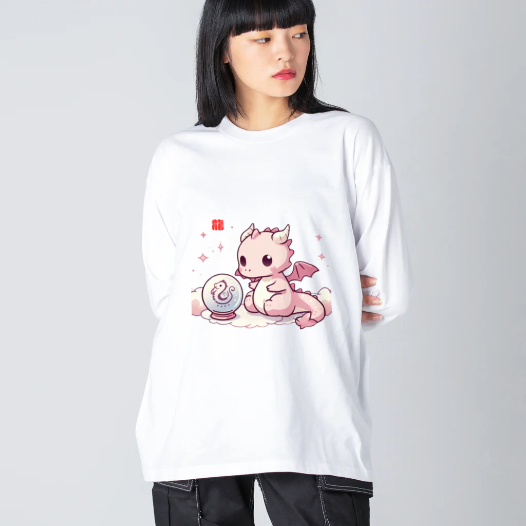 garireoの干支のかわいい龍 ビッグシルエットロングスリーブTシャツ