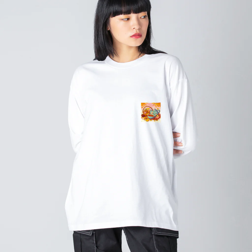 chapinnuのイチョウと紅茶シリーズ① ビッグシルエットロングスリーブTシャツ