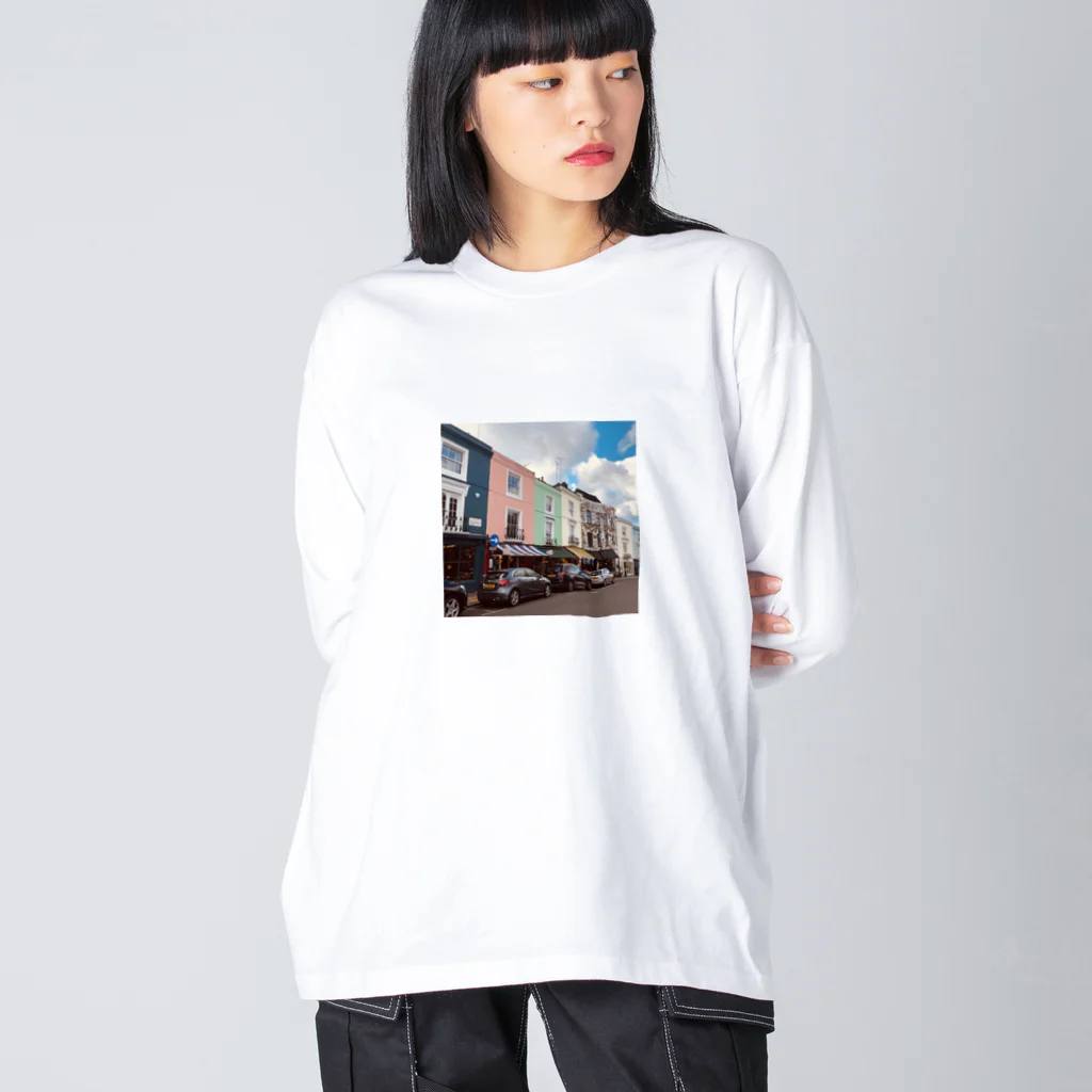 HanaeのNotting Hillの街並み ビッグシルエットロングスリーブTシャツ