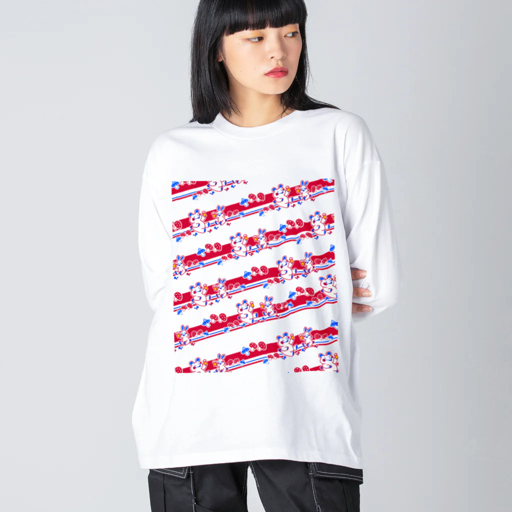 a-bow's workshop(あーぼぅズ ワークショップ)のビアピクニック Big Long Sleeve T-Shirt