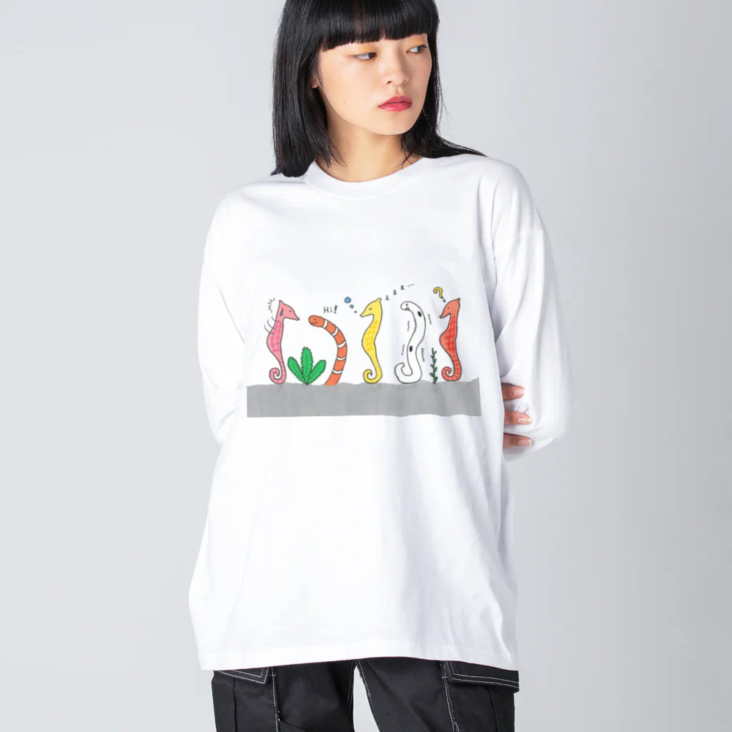 森図鑑の[森図鑑] 仲間に入れて（背景なし） Big Long Sleeve T-Shirt