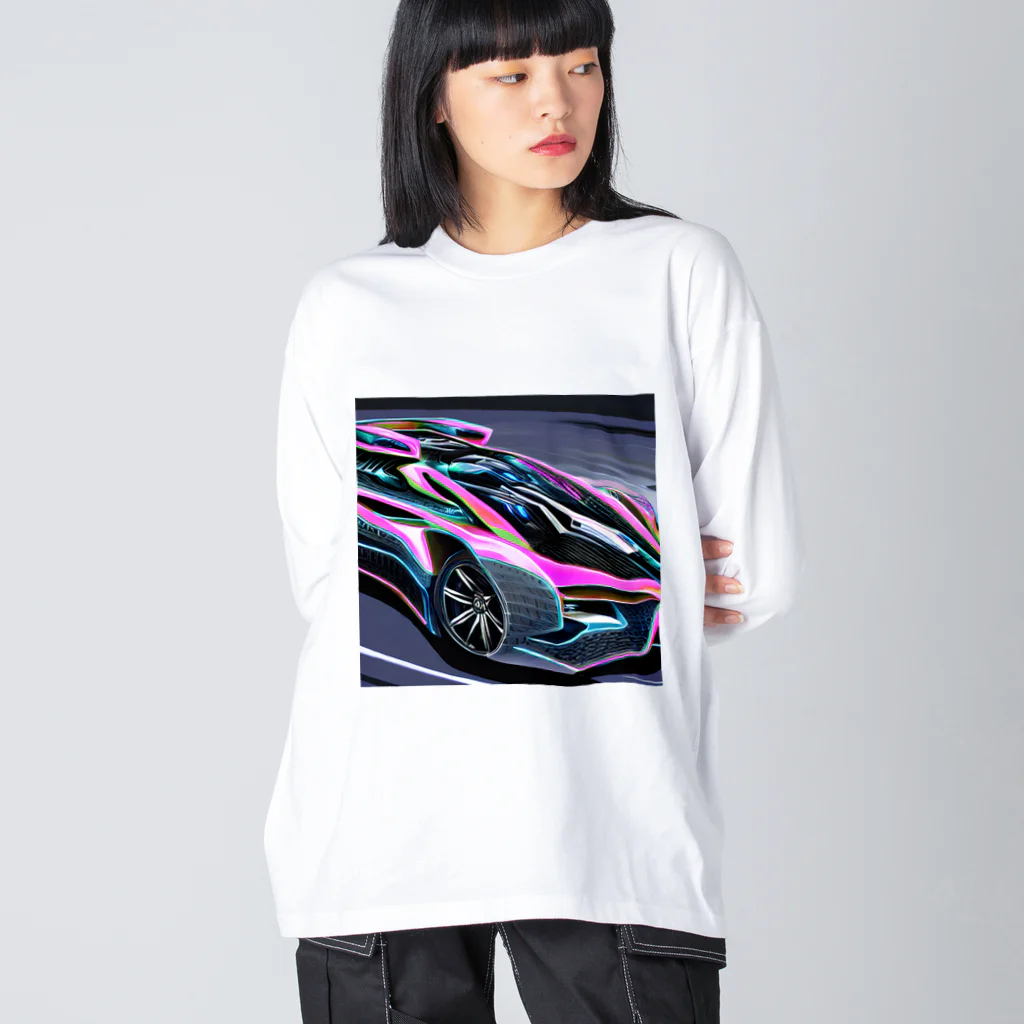 Moichi Designs Shop-2023のエレクトロスペクトラカー ビッグシルエットロングスリーブTシャツ
