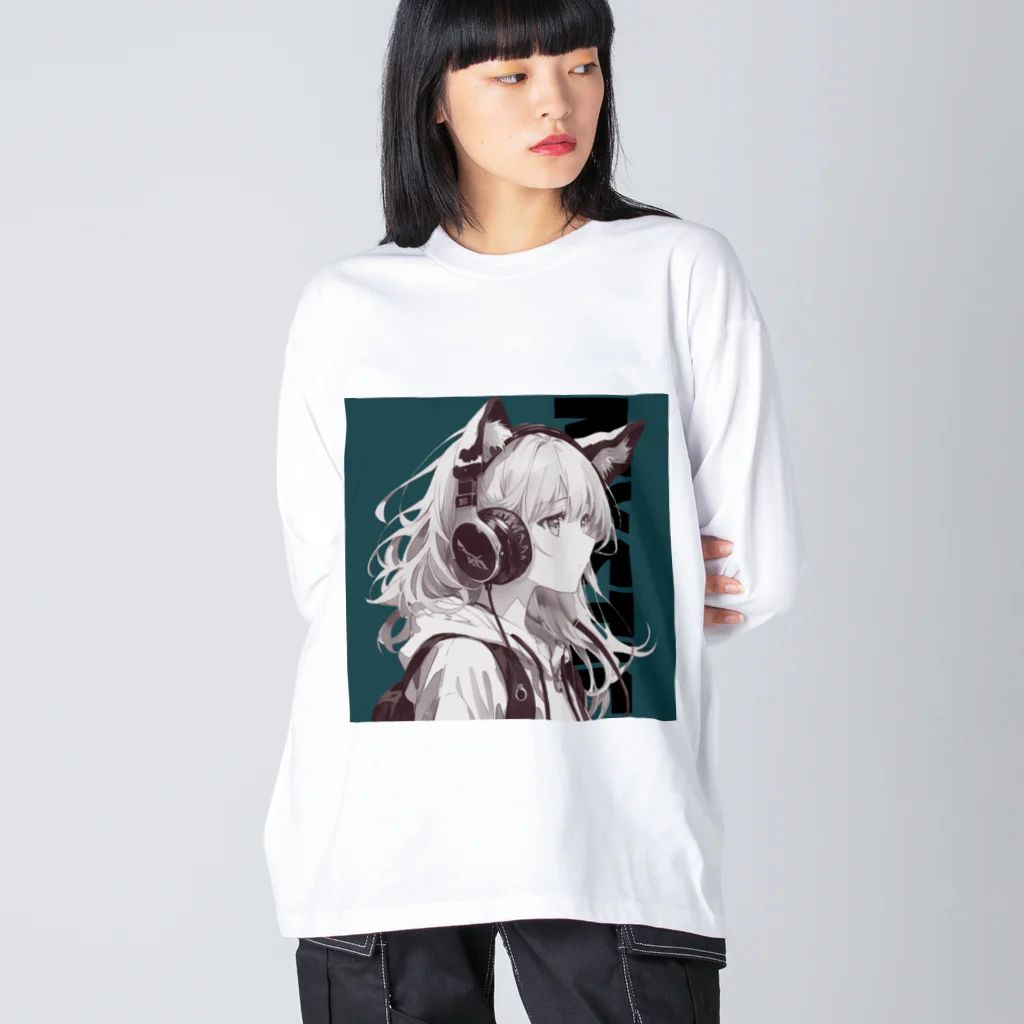 アーケイン・ストリート雑貨のミスティックキャットN15 Big Long Sleeve T-Shirt