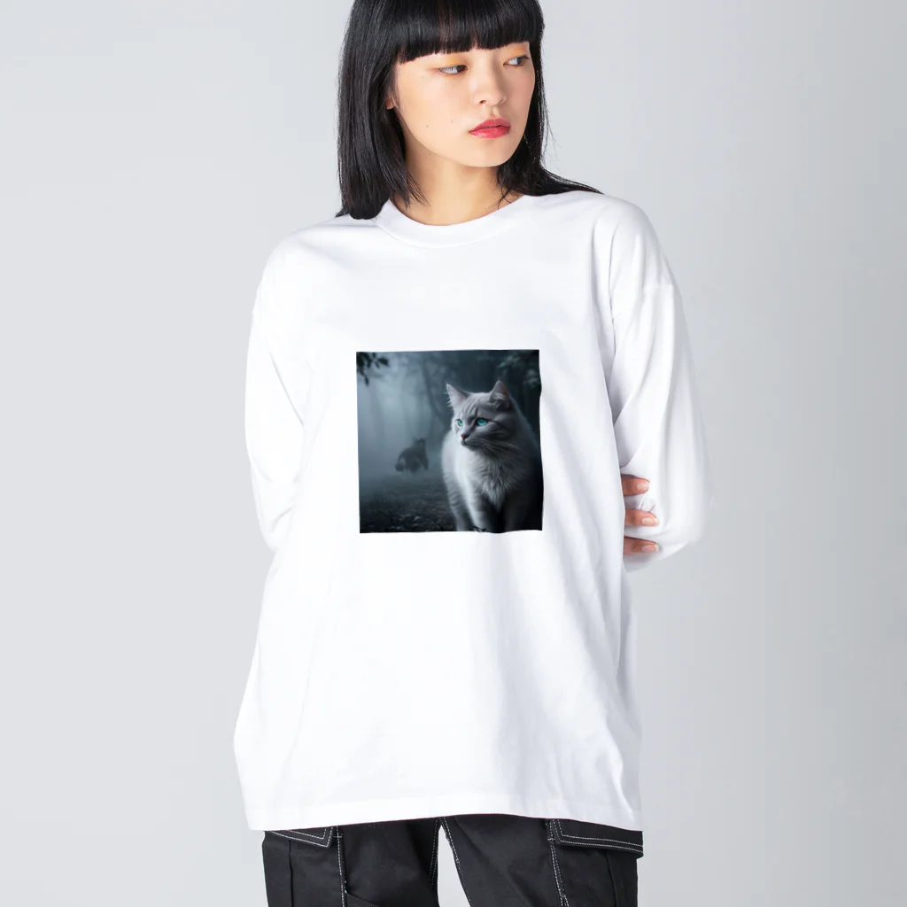 ZZRR12の「境界を見つめる猫の眼差し」 Big Long Sleeve T-Shirt