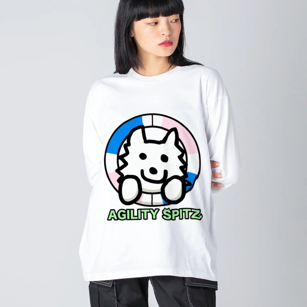 ehime@けだま&もち＆すみのAGILITY SPITZ「タイヤからこんにちは！」 Big Long Sleeve T-Shirt