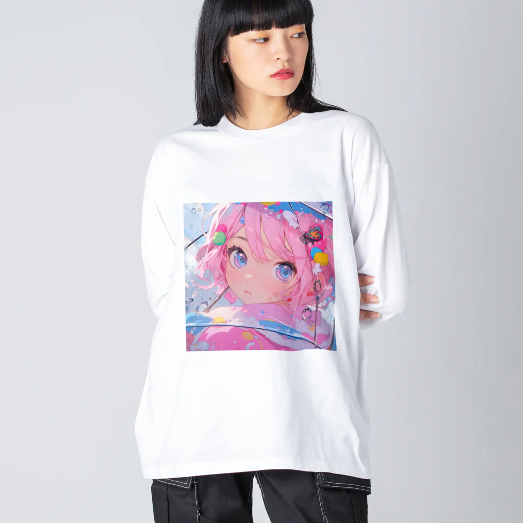 ぶーたんの雨音の中 Big Long Sleeve T-Shirt