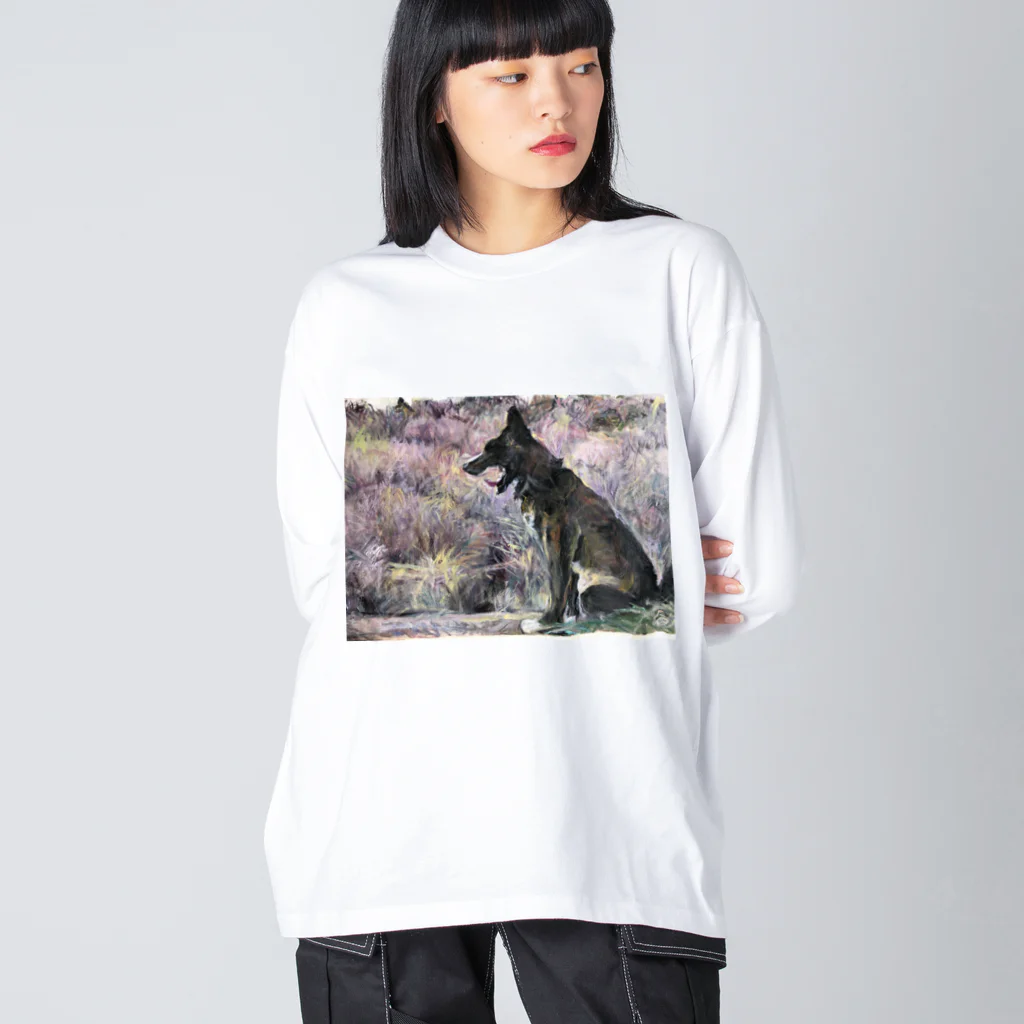 Toshiko’s shopの甲斐犬の大あくび Big Long Sleeve T-Shirt