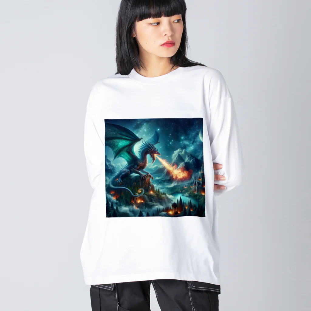 bui0000の幻獣　ドラゴン2 ビッグシルエットロングスリーブTシャツ