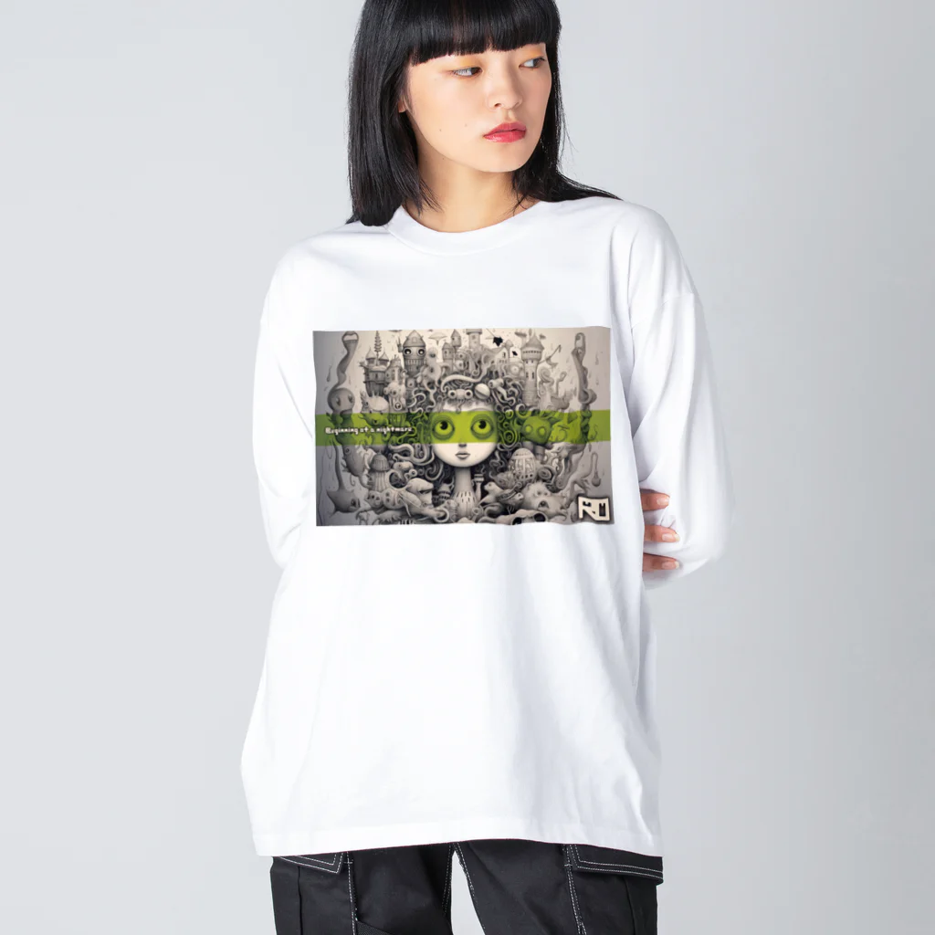 ROのBeginning of a nightmare 2 (Green Line) Big Long Sleeve T-Shirt