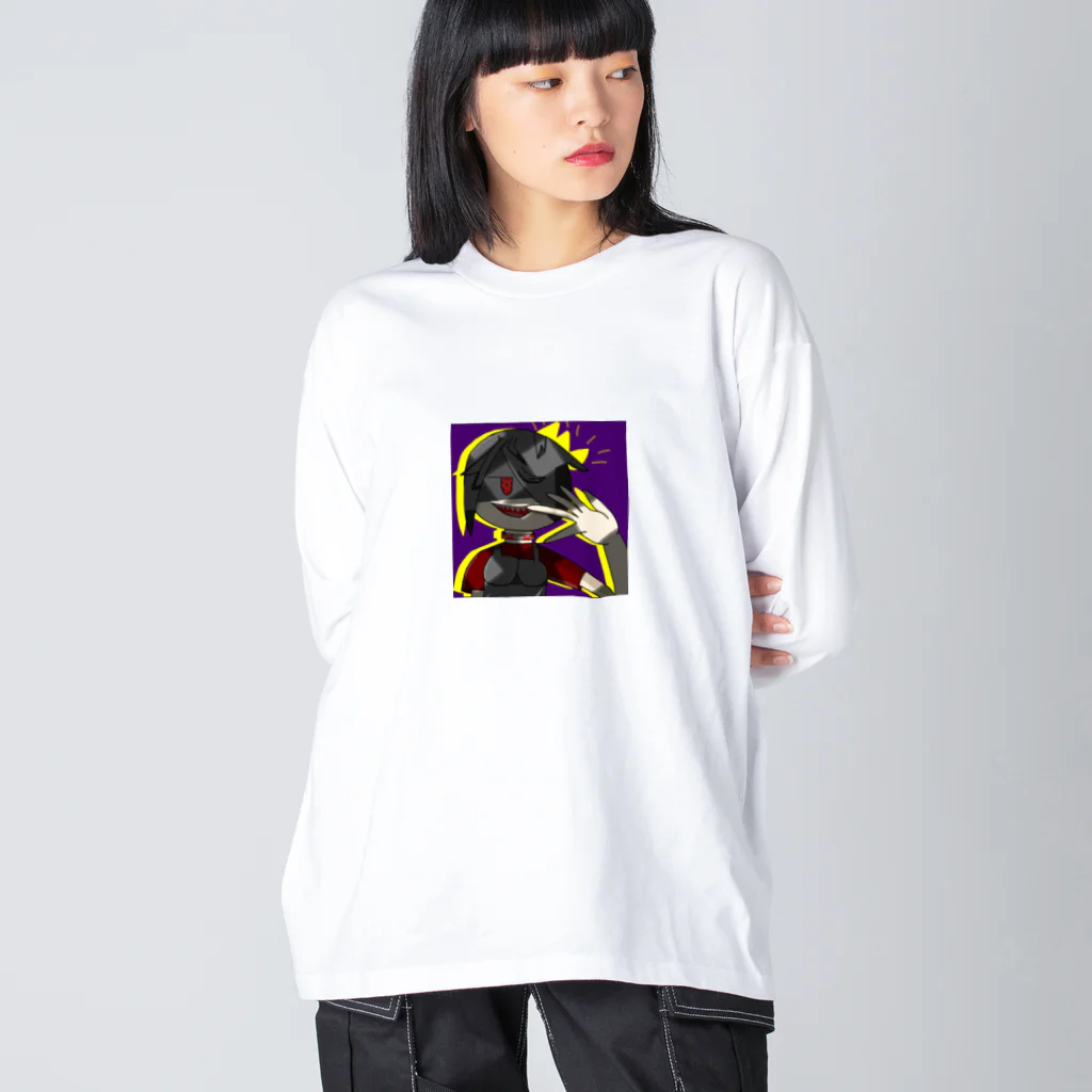 まぼろしショップの魔王のマオちゃん ビッグシルエットロングスリーブTシャツ