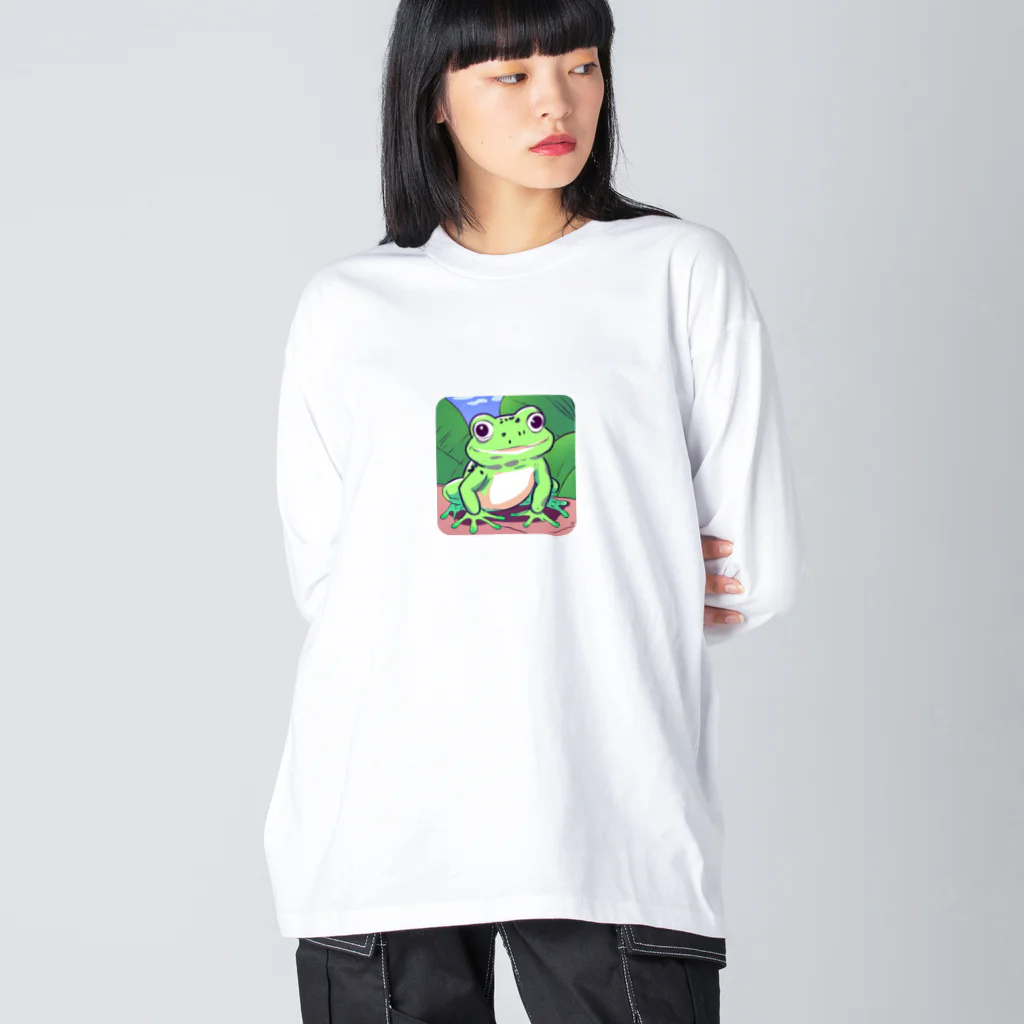 side3の可愛いカエルさん ビッグシルエットロングスリーブTシャツ