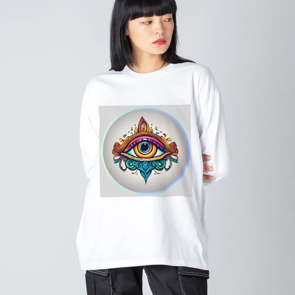 Persona MoMのオレンジの第3のeye ビッグシルエットロングスリーブTシャツ