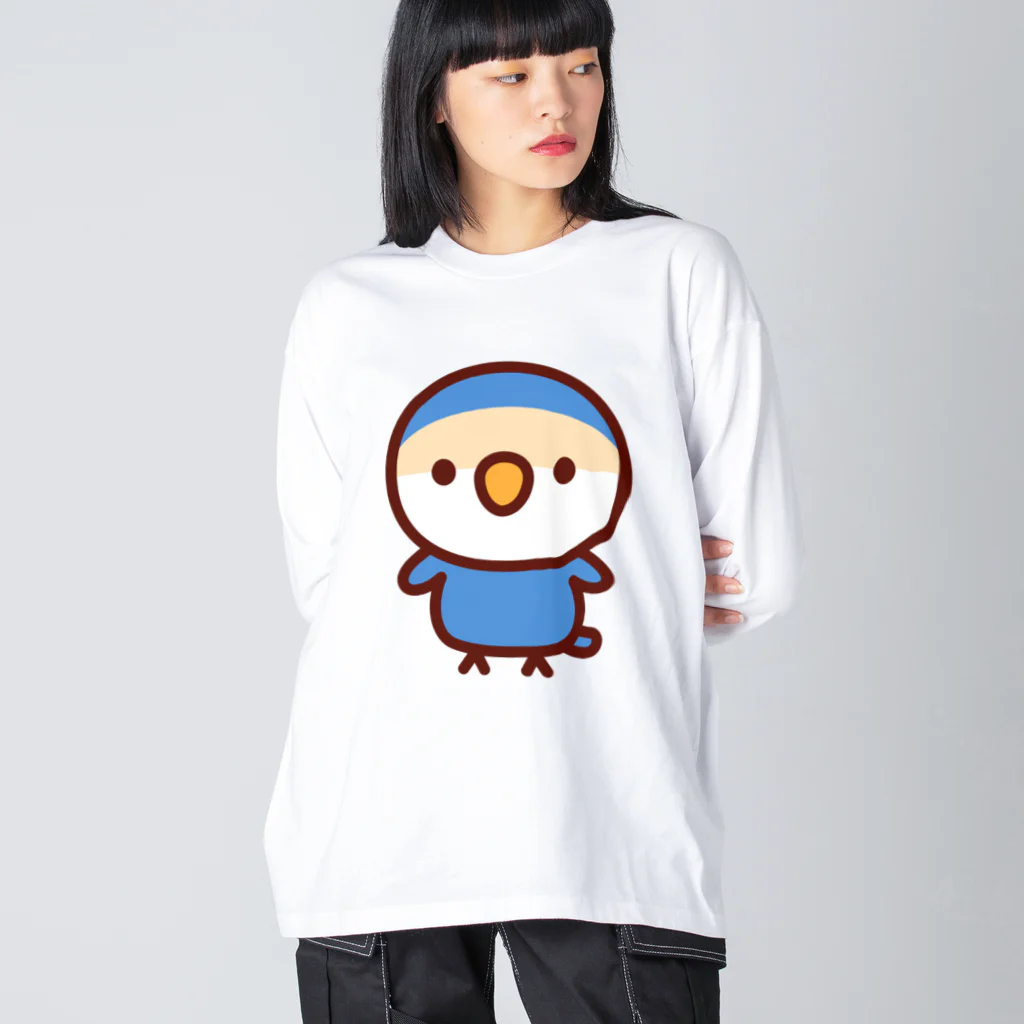 いんこ屋堂のコザクラインコ（バイオレットチェリー） Big Long Sleeve T-Shirt