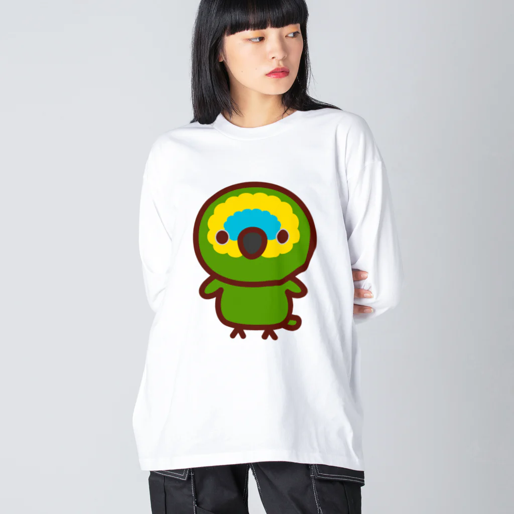 いんこ屋堂のアオボウシインコ Big Long Sleeve T-Shirt