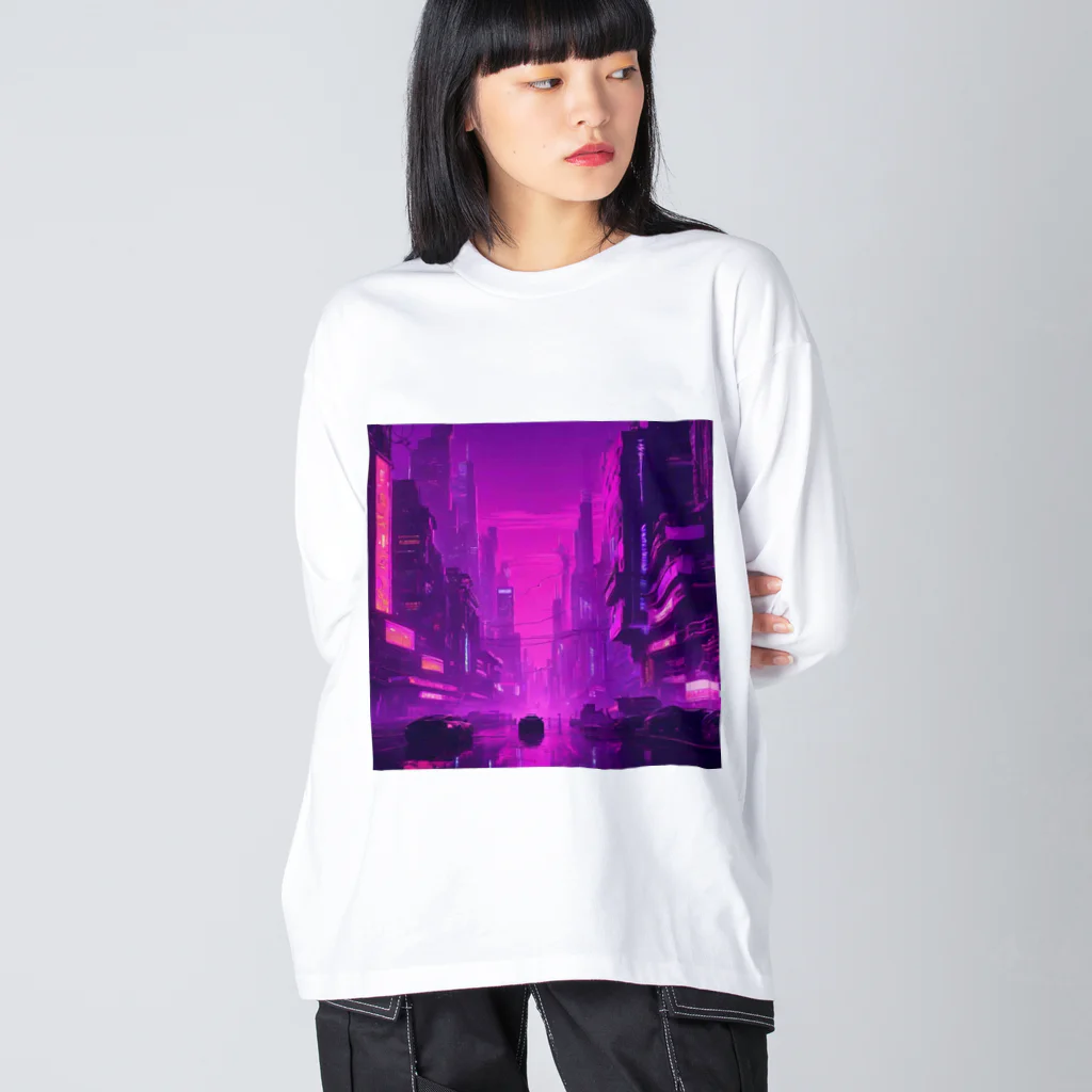 3tomo6's shopのpurple Big Long Sleeve T-Shirt