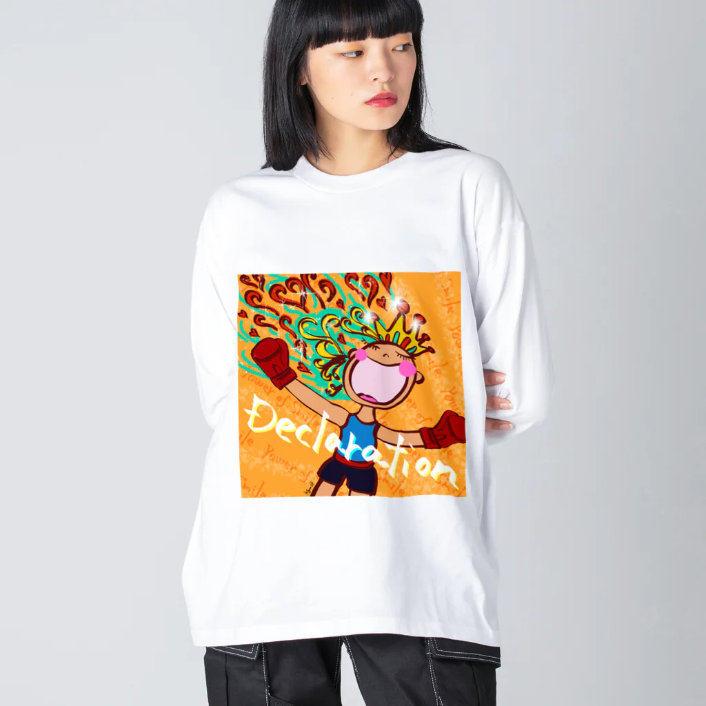 Power of Smile -笑顔の力-のDeclaration Big Long Sleeve T-Shirt